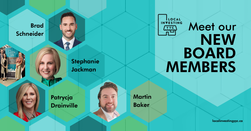 Welcome to our new board members. Each brings needed skills and a wealth of experience to the table. Learn more at localinvestingyyc.ca/about 

Together, we will continue to provide capital to #Calgary-based enterprises that generate financial, social and environmental returns.