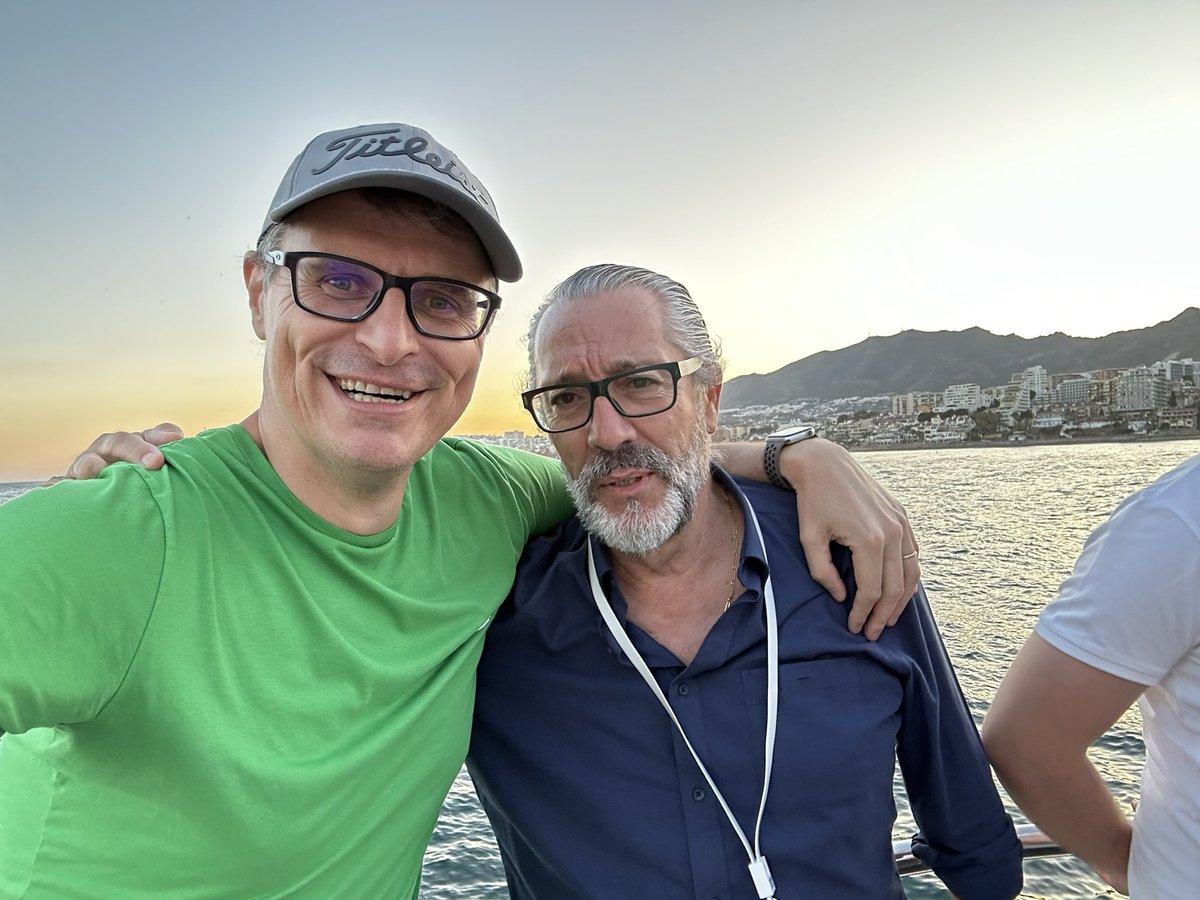 Con @luijo952, chairman of @Secat2023, during a boat trip along Malaga’s coast