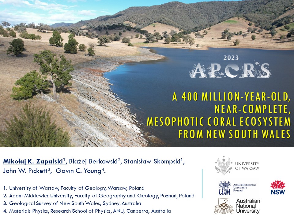 If you wish to hear about a 400-million-years old mesophotic reef, strikingly similar to recent ones, please, come to hear my talk. Friday, Seminar room 8, 10.15
<a href="/apcrs2023/">APCRS2023</a>