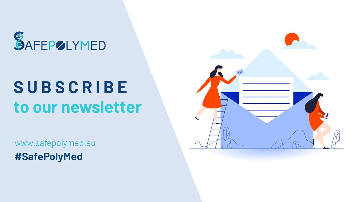 Machine learning and drug safety, German TV quiz shows, #SafePolyMed events, and much more in our upcoming newsletter. Subscribe now to make sure you don't miss the first issue! 👉safepolymed.eu/newsletter/sub… #DrugSafety #Polymedication #PatientSafety