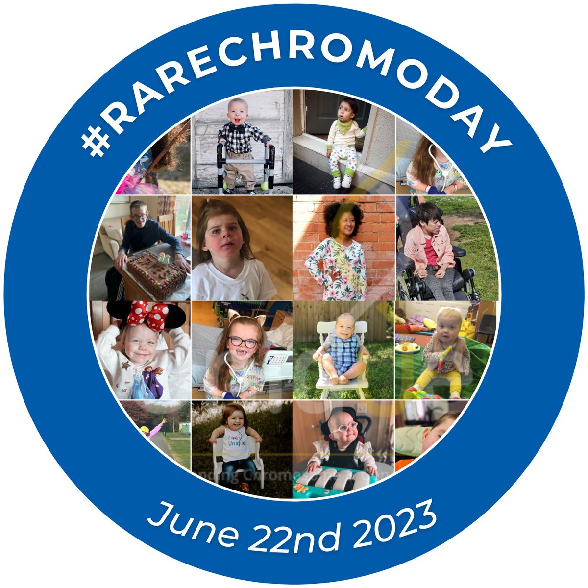 Today is #rarechromoday - a day to celebrate all those living with rare #chromosome and #gene disorders &amp; their families, and to raise awareness. Share our posts, wear blue &amp; yellow &amp; let's loudly and proudly celebrate Uniqueness! #genomics #genetics