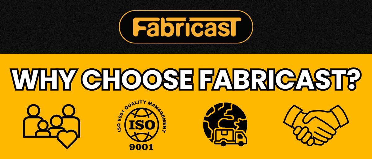 Fabricast_Group's tweet photo. Why choose Fabricast?
• Bespoke Engineering Solutions 👍
• Nationwide Delivery 🚚
• ISO 9001:2015 Accredited 📜
• Great Customer Service 🤝
• Rapid Response ⏱
• Family Business 🫂
Contact us 👉 https://t.co/K8kNkhNr6W
#WhyChooseUs #Fabricast #Metals #Plastics https://t.co/21EwpyDcLp