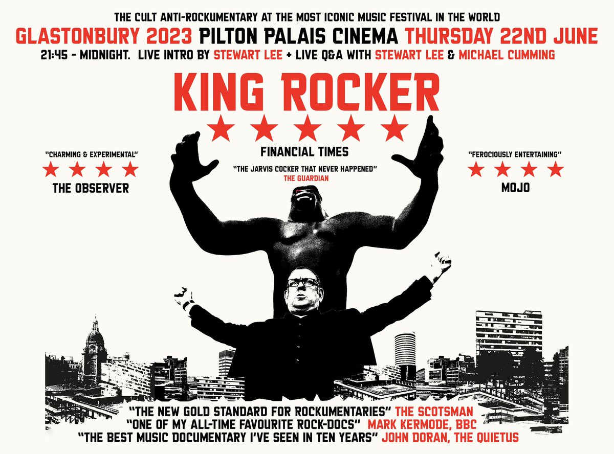 King Rocker screening at Glastonbury today - they didn’t want the band though, oh the irony ! 

Stew &amp; Michael will be doing a Q&amp;A with it which will be a right good laff today 22/06/23 at 21.45