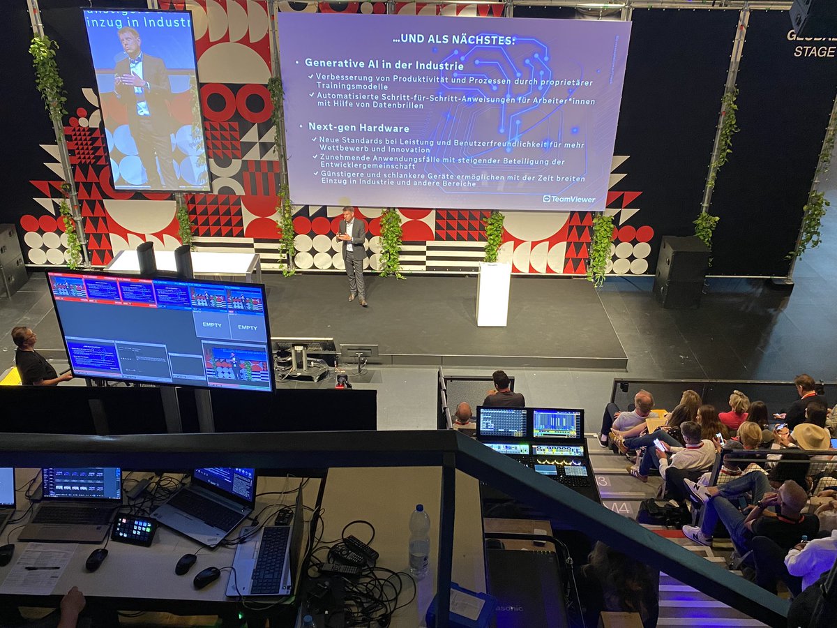 At #Digitalgipfel #Stuttgart Oliver Steil, CEO of <a href="/TeamViewer/">TeamViewer</a> believes in the power of Industrial #Metaverse and improvement of productivity and processes with the support of proprietary AI models.