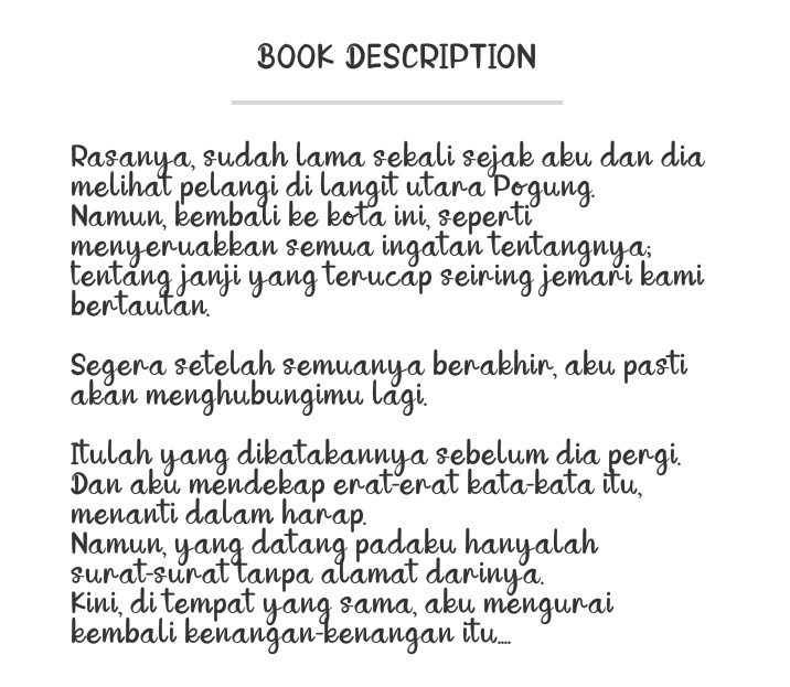 • Currently reading • 

📖 Notasi 
✍️ Morra Quatro 
🎠 294 halaman 
📗 Historical fiction, romance. 
📍 Google playbook 

#BacaBukuSejarahBareng