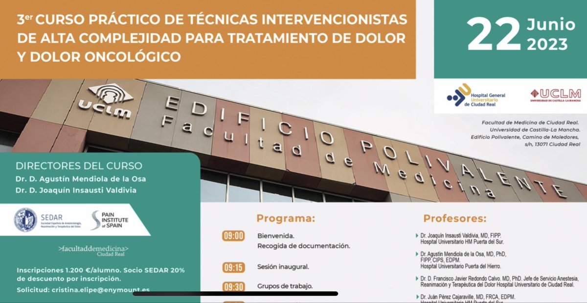 Fco. Javier Redondo (@fjredondocalvo1) on Twitter photo Gracias por elegirnos <a href="/MedicinaCR_UCLM/">MedicinaCR_UCLM</a> para este gran curso de reconocido prestigio nacional para el tto intervencionista del DOLOR ONCOLOGICO Un placer colaborar con vosotros <a href="/MendiolaOsa/">Dr. Mendiola de la Osa</a> Dr. Insausti <a href="/sedar_es/">SEDAR</a> <a href="/acmartd/">ACMARTD</a> <a href="/SanidadCLM/">Sanidad CLM</a> Gracias por elegirnos <a href="/MedicinaCR_UCLM/">MedicinaCR_UCLM</a> para este gran curso de reconocido prestigio nacional para el tto intervencionista del DOLOR ONCOLOGICO Un placer colaborar con vosotros <a href="/MendiolaOsa/">Dr. Mendiola de la Osa</a> Dr. Insausti <a href="/sedar_es/">SEDAR</a> <a href="/acmartd/">ACMARTD</a> <a href="/SanidadCLM/">Sanidad CLM</a>