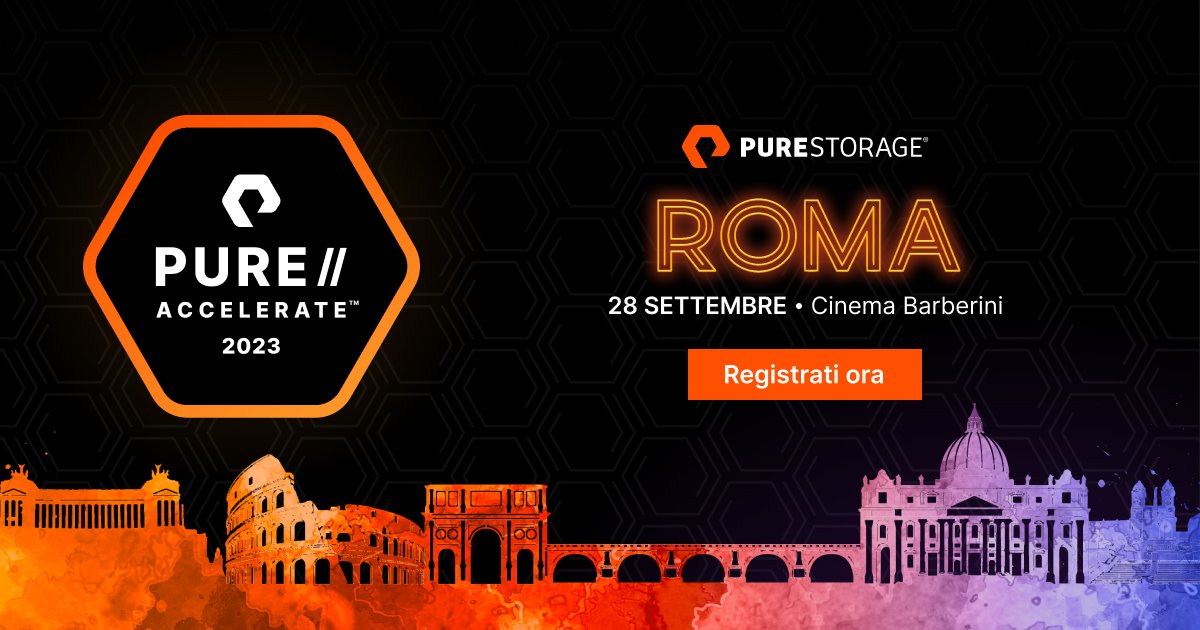 🎉 Registrati a Pure//Accelerate® Roma 2023, lasciati ispirare e dai una spinta al tuo successo sfruttando al meglio i tuoi #dati. Scopri le innovazioni, gli insights e le tendenze per attuare la #digitaltransformation nella tua azienda👇 

bit.ly/46kCR1Q
#PureAccelerate