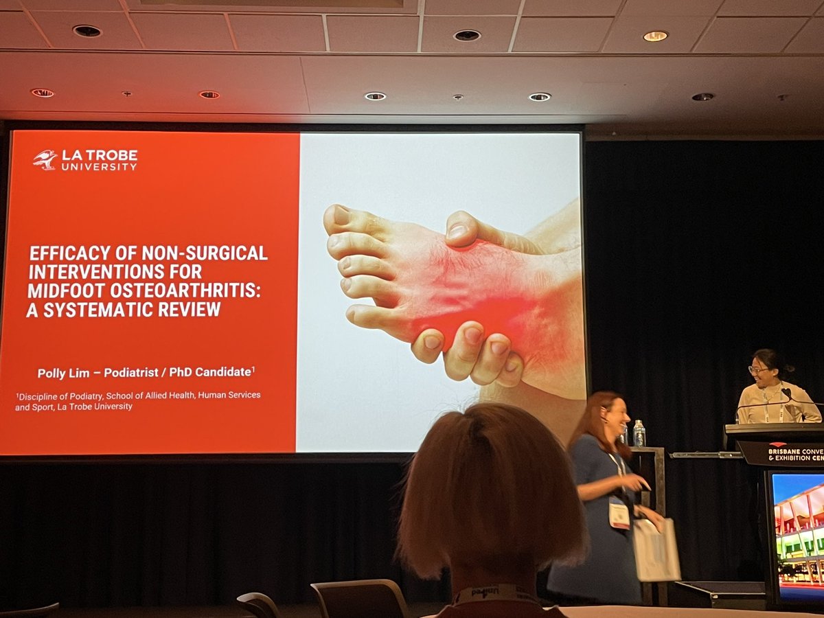 Grateful for the opportunity to share our @LTPodiatry research at the APodA conference in Brisbane this year #PodConf23. We need more research in Midfoot #Osteoarthritis 🦶🔍