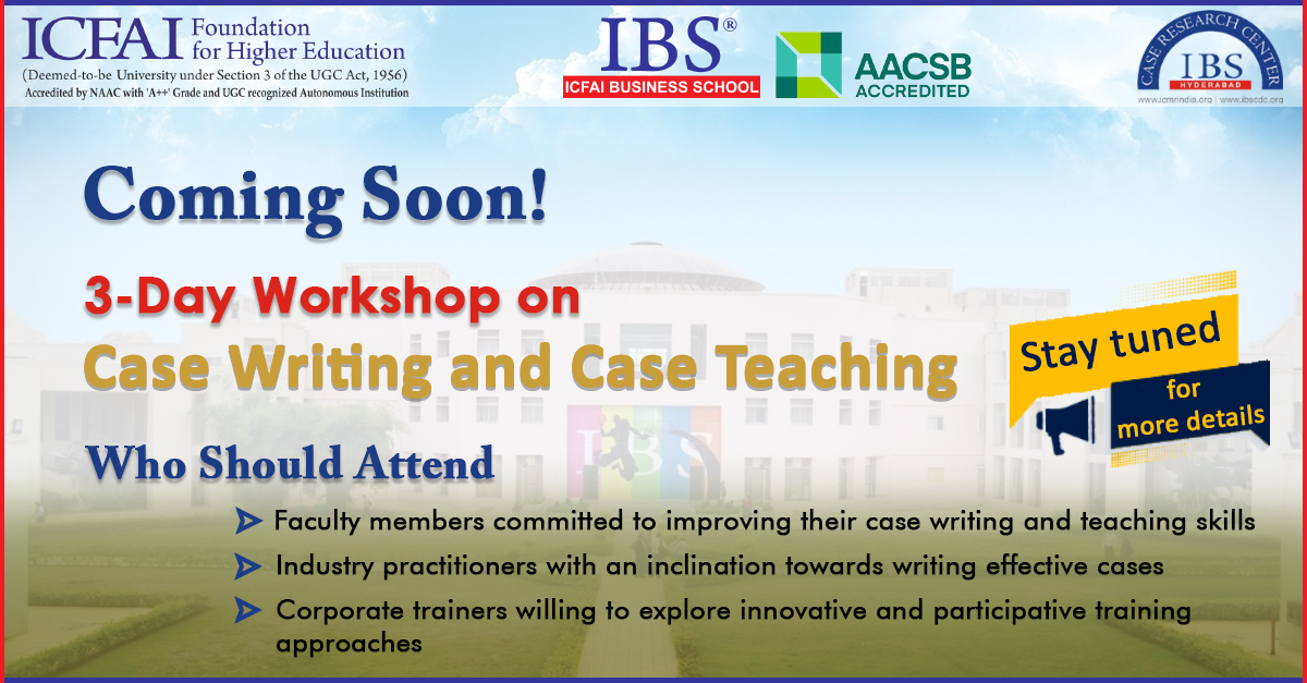 @IBSIndia1 
#casewriting #caseteaching #casemethod #casestudies #crc