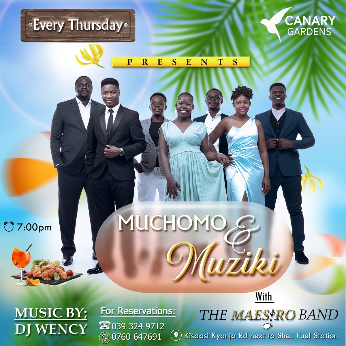 We are on for a mega band night dubbed Muchomo &amp; Muziki live at Canary Gardens in Kyanja. Our people in Kisaasi, Kyanja and it's environs don't miss out. 7pm till late. See you there.