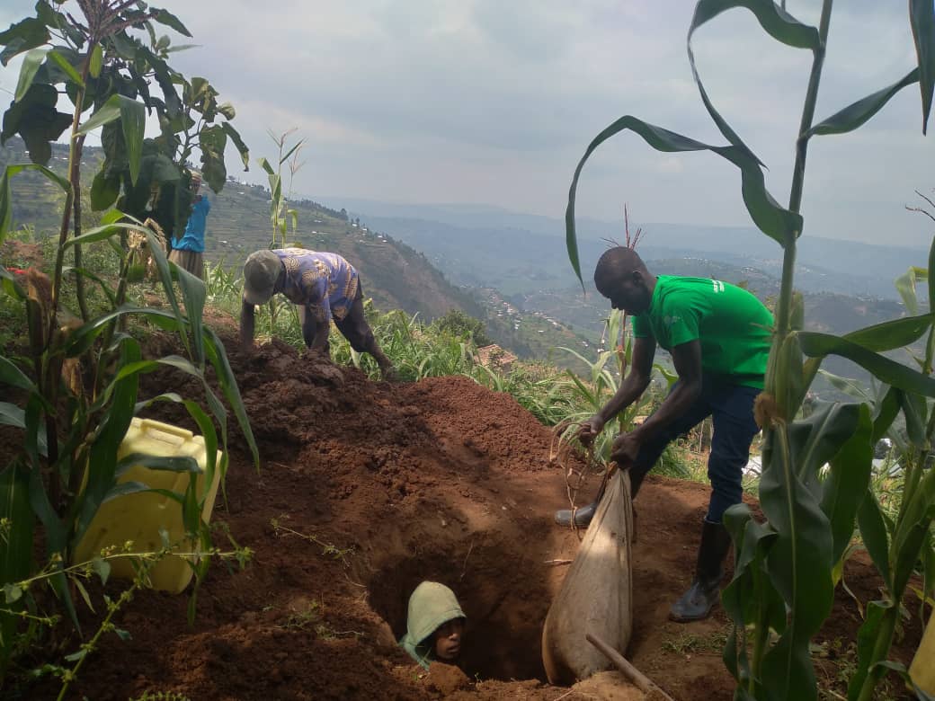 MiyoveN's tweet photo. Biri kuba! Muri ikigitondo urubyiruko rwa @MiyoveG kubufatanye n'ubuyobozi bw'umurenge bari gukora Umuganda mu kagali ka Mubuga wo kubakira umuturage  utishoboye Ubwiherero mu rwego rwo gukemura ibibazo bya HSSI.@NzabonimpaEmmy @RwandaNorth @MiniYouthRwanda https://t.co/uUENPEEgOW