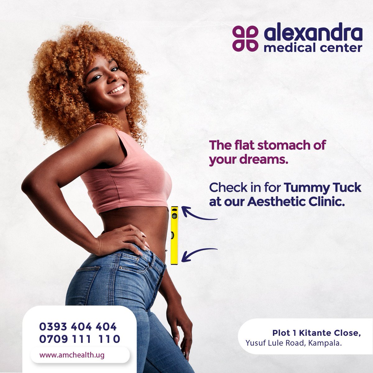 Count on us to give you that flat tummy!

You can check in at our Aesthetic Clinic for Tummy Tuck and have the stomach size you have always wanted.

#TummyTuck #ThursdayMotivaton #AestheticClinic