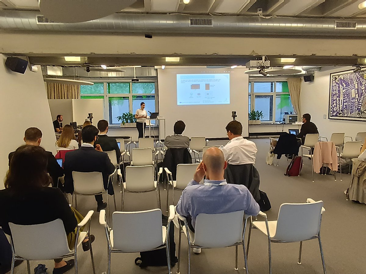 Marian_Gallego's tweet photo. @TALENT_H2020  Our partner from @CyberGrid_GmbH , Darja Skrt is now showing the stationary battery digital twin, validated with @cegasa_energy battery. Integrated in the #cybernoc VPP @CARTIFCT https://t.co/dfHQb8nBnm