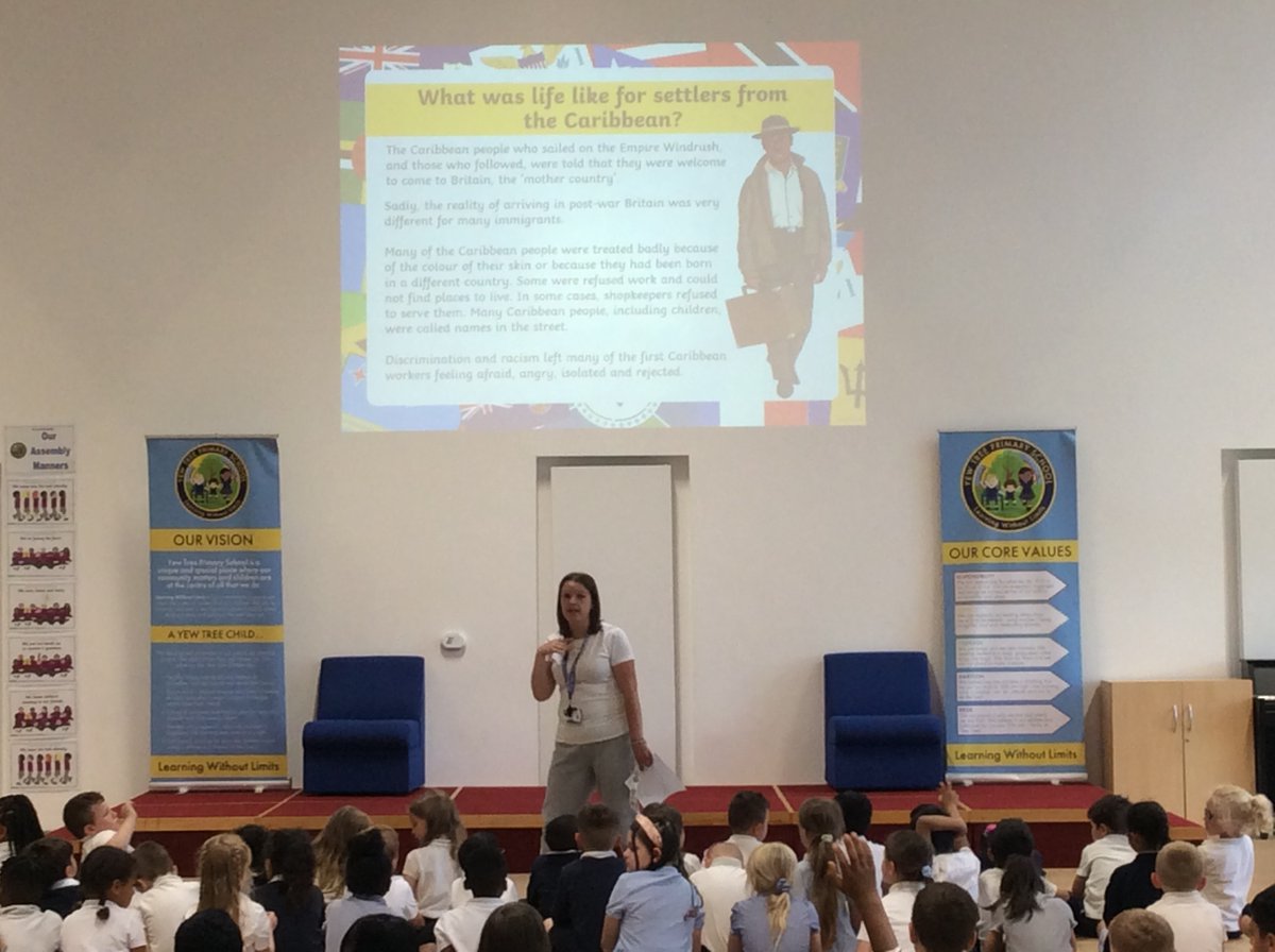 The children enjoyed their assembly this morning celebrating  'Windrush Day'#learningwithoutlimits
