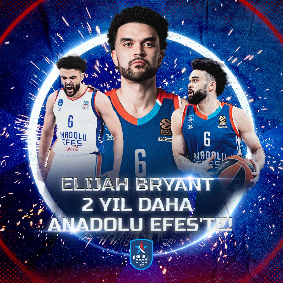 Şampiyon oyuncumuz @Elijah_Bryant3, iki sezon daha ailemizin parçası olacak! 👊

#HouseOfBlue 
#BenimYerimBurası