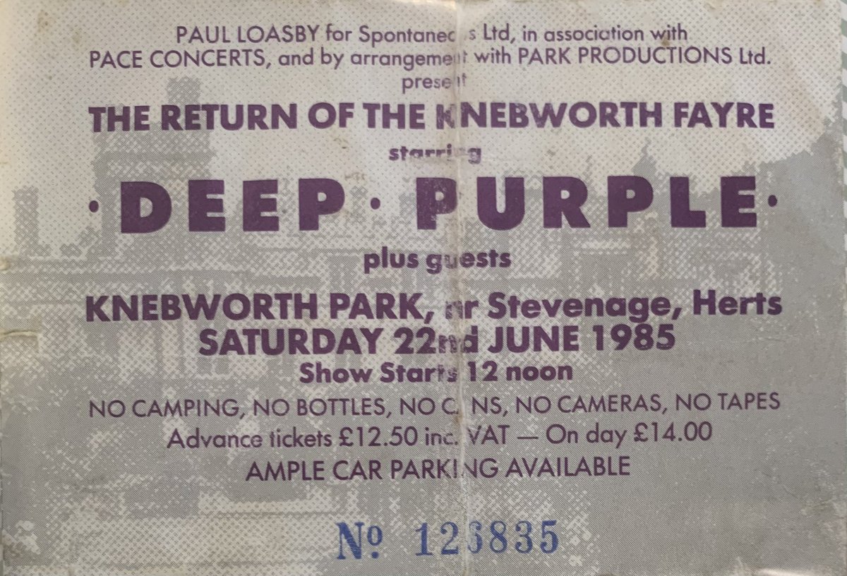 david_h99's tweet photo. @DeepPurplePod What a day that was! Soaking wet from the rain and the on going bottle battle down the front!(what a joy that wasn’t)  but I did not care because I was so excited to finally see Deep Purple live.

I was not disappointed. https://t.co/sm8DYF0jMq