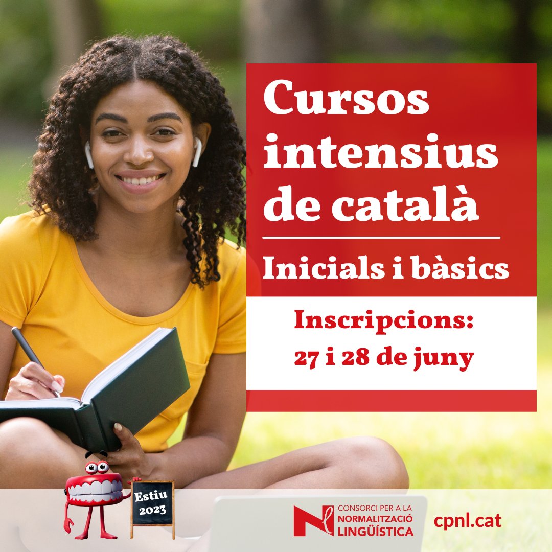cnlheura's tweet photo. Cursos intensius de català!        
Inicials i bàsics       
Inscripcions: 27 i 28 de juny                                               https://t.co/HMPFbhSj7m
o al CNL L'Heura de 9 a 13 h i de 15 a 18 h       
Rbla Sant Sebastià, 100, 5a pl
@scgramenet @integramenet https://t.co/HwJPbwVShQ