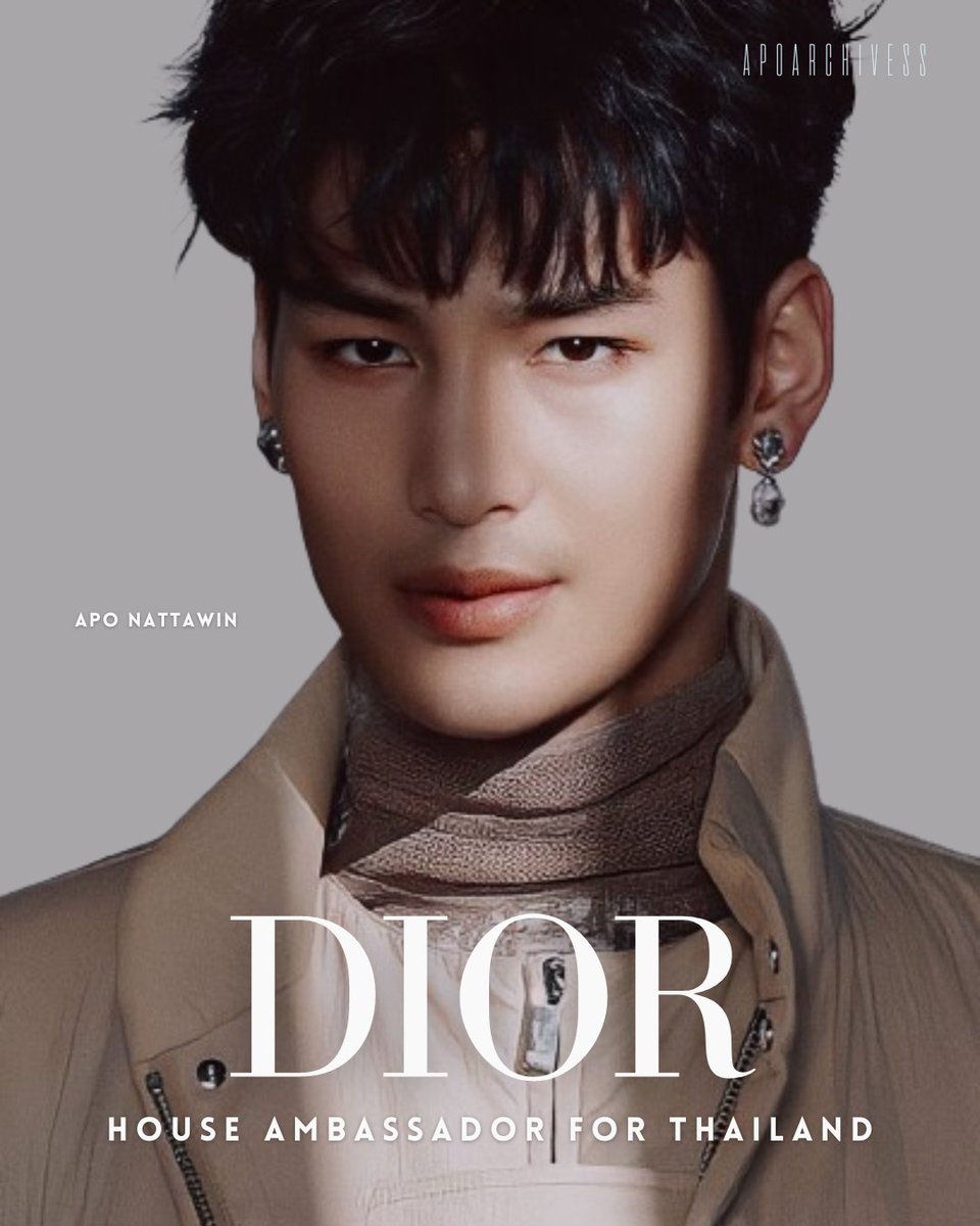 APO NEWEST DIOR HOUSE AMBASSADOR

'Dior is a brand that I have always admired. I am honored to be a part of the Dior family,' added Apo.

@Nnattawin1 #Nnattawin 
#Dior #DiorMenFall #DiorSummer24