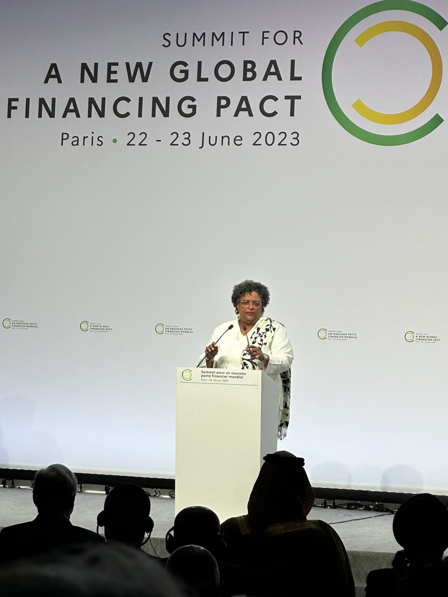 Couldn’t agree more with Prime Minister of Barbados @miaamormottley! There is danger in inaction and slow action. We come to Paris with a heavy heart but with hope. We come here with the moral imperative to save our planet. #NewGlobalFinancingPact