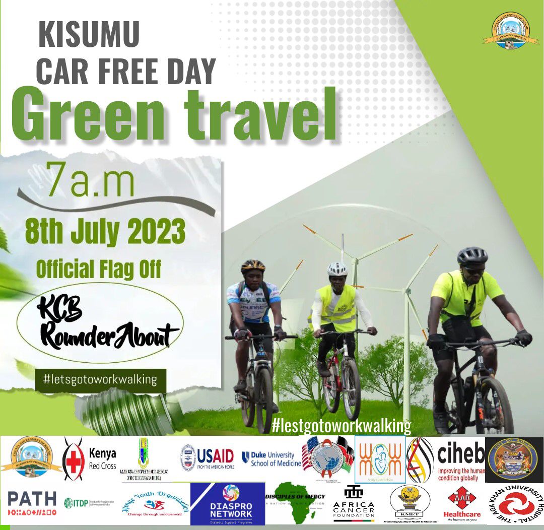 Hooray for Kisumu City! Embracing a #CarFreeDay starting July 8th is a fantastic step towards sustainable living and cleaner air. Kudos to the Governor of Kisumu County!
 Let this inspire other cities  to follow suit for a greener, healthier @AnyangNyongo future.  #BikeIsBest