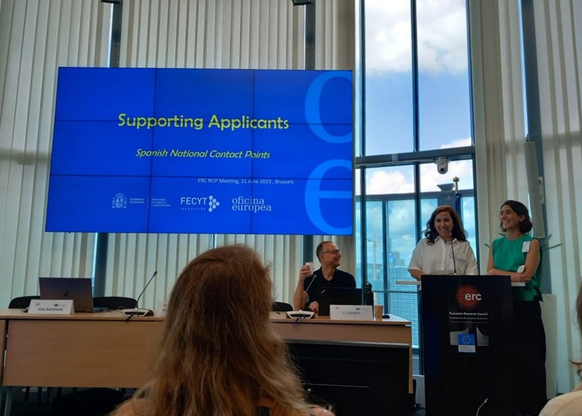 StefiMNZ's tweet photo. 💜💚Ayer tuvimos el honor 😊de contar los servicios de apoyo al programa @ERC_Research q hacemos desde @FECYT_Ciencia en el NCP meeting en la #ERCEA.

Aunque en realidad de lo que hablamos es de la maravillosa comunidad de #ERCGrantees q tenemos apoyando todo esto.👇 https://t.co/jQaThY2OO3