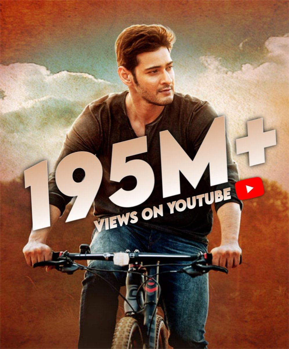 Most viewed telugu movie in YouTube with 195M views. Racing towards massive 200M views 🌋 

#GunturKaaram @urstrulyMahesh