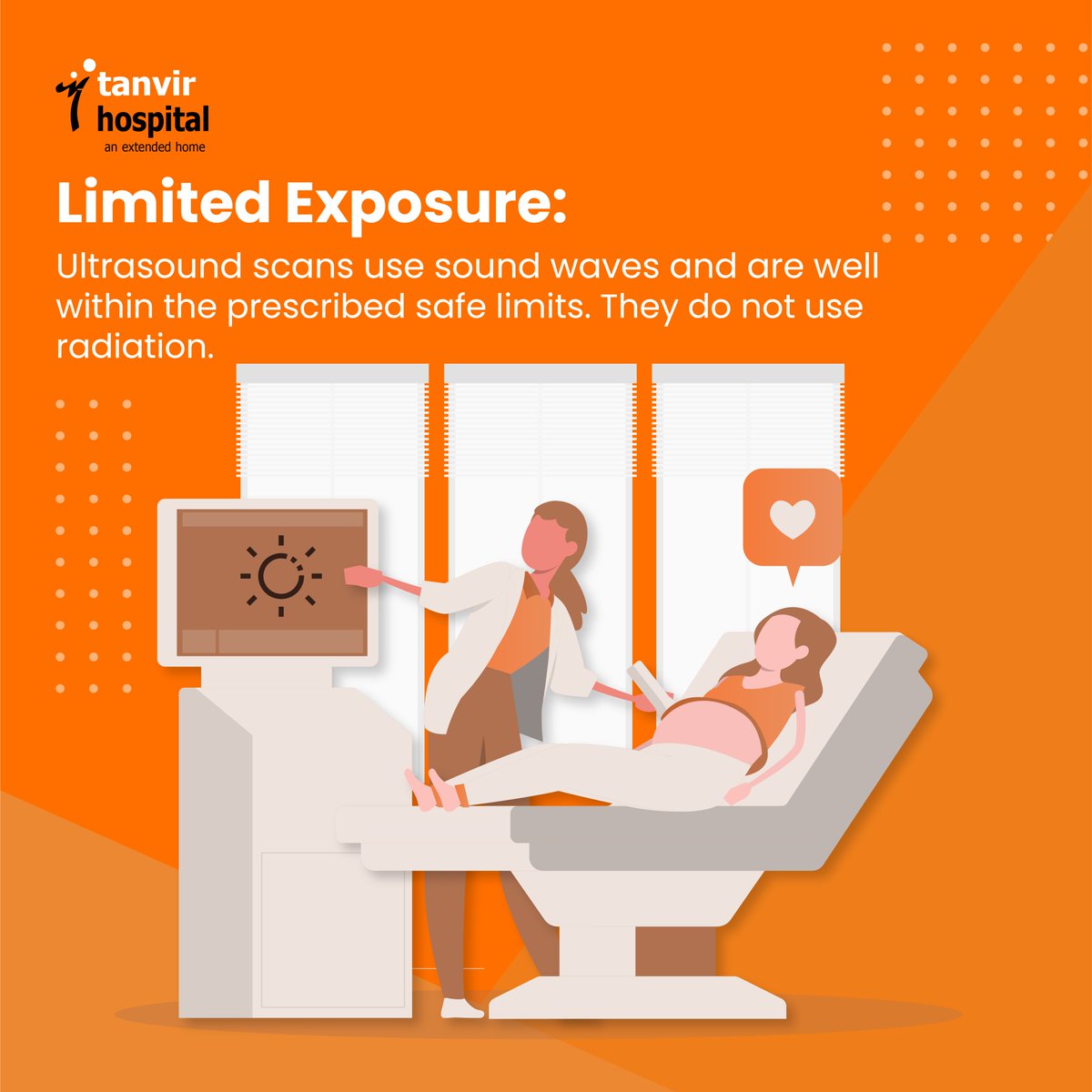 Tanvirhospitals's tweet image. Cherishing moments filled with excitement, anticipation and eagerness @TanvirHospital. At Tanvir, we offer advanced 2D, 3D, and HD #ultrasound services with skilled professionals and impeccable #hygiene standards.

#advancedultrasound #2dultrasound #3dultrasounds #hdultrasound