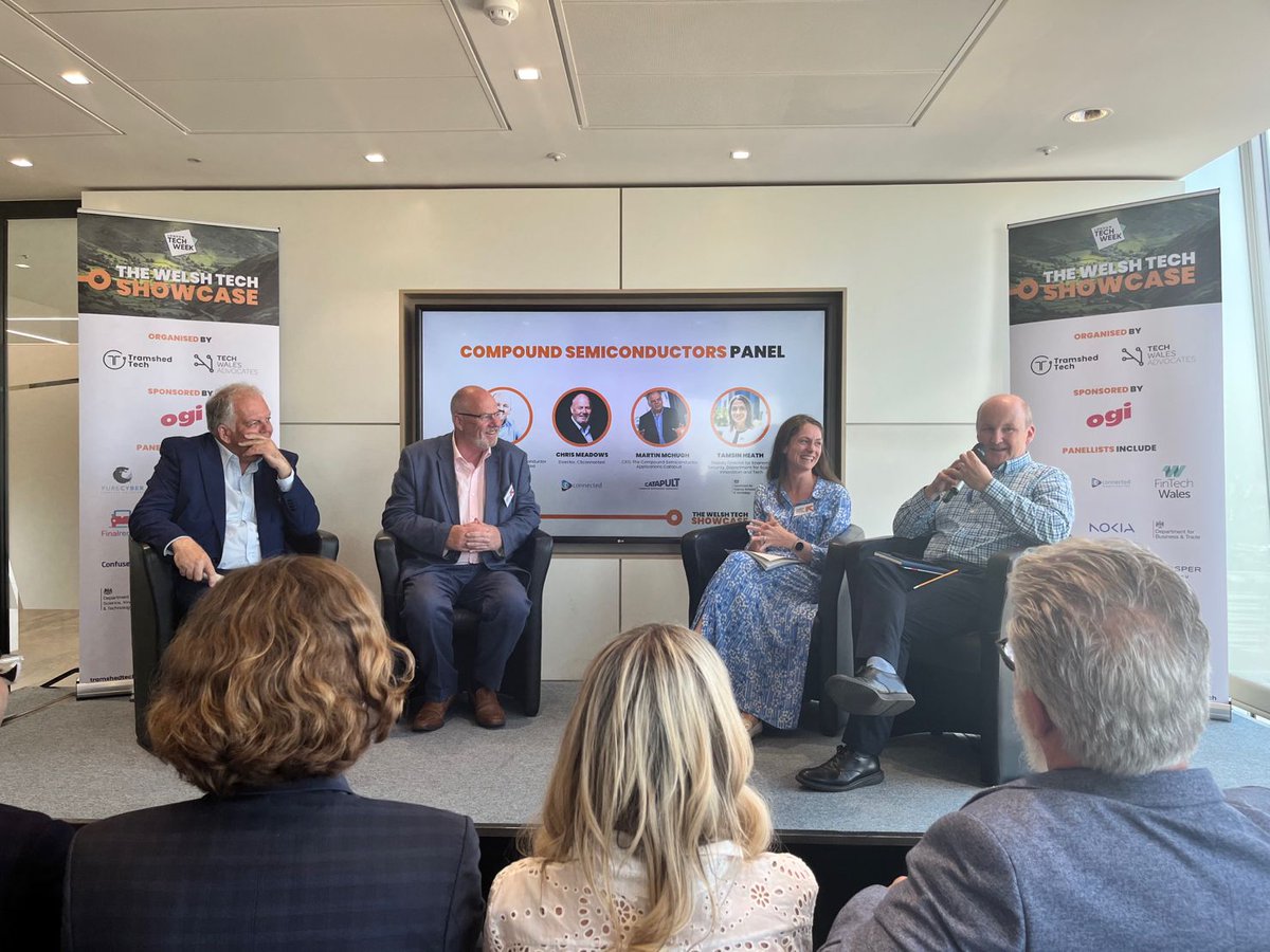 CSACatapult's tweet photo. ⚡️ Last week @CSACatapult attended @LDNTechWeek
CEO Martin McHugh joined the #compoundsemiconductor panel at The Welsh Tech Showcase
Strategic Development Director, Andy Sellars, joined the 'International Telecoms Conference' panel in partnership with @SciTechgovuk #LTW23 https://t.co/nuqw7l3u5b