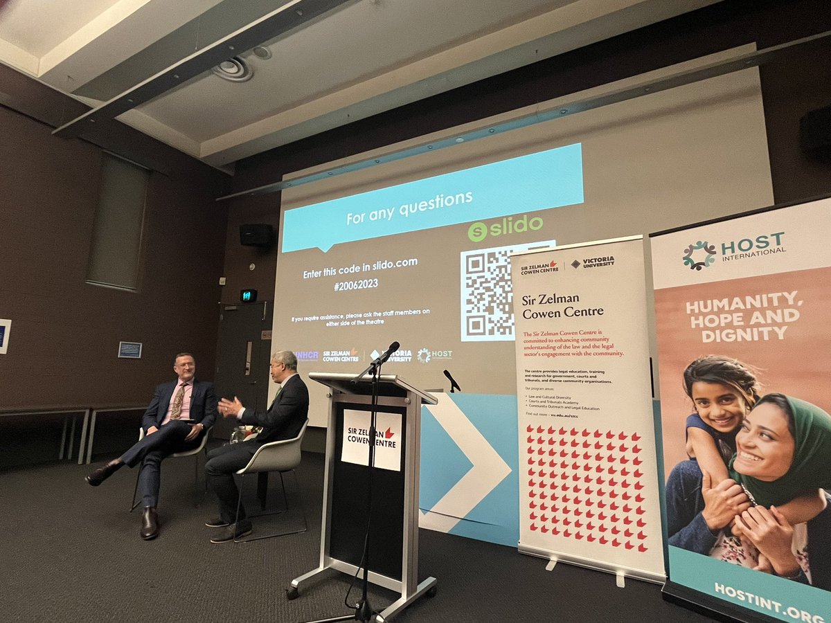 Kicking off our event in Melbourne #FindingFreedomForHumanity <a href="/UNrefugees/">Australia for UNHCR</a> <a href="/CowenCentre/">Sir Zelman Cowen Ctr</a>
