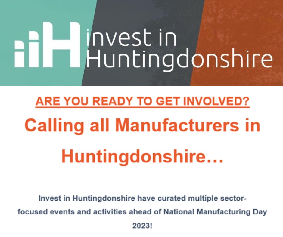 📣 Manufacturers of Huntingdonshire, this one is for you! Keep your eyes peeled this September! 👀  #nationalmanufacturingday2023 #nmd23

@MakeUK_  @AlconburyCampus  @FirstMailing @TitanMSport  @BorneyUK  @AngliaRuskin  @huntsdc  @IfMCambridge  @Omnifactory_UoN