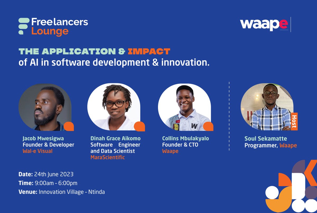 Discover the application & impact of AI in software development & innovation at our event on 24th June 2023, 9:00am - 6:00pm, Innovation Village - Ntinda. #AIinTech #SoftwareInnovation