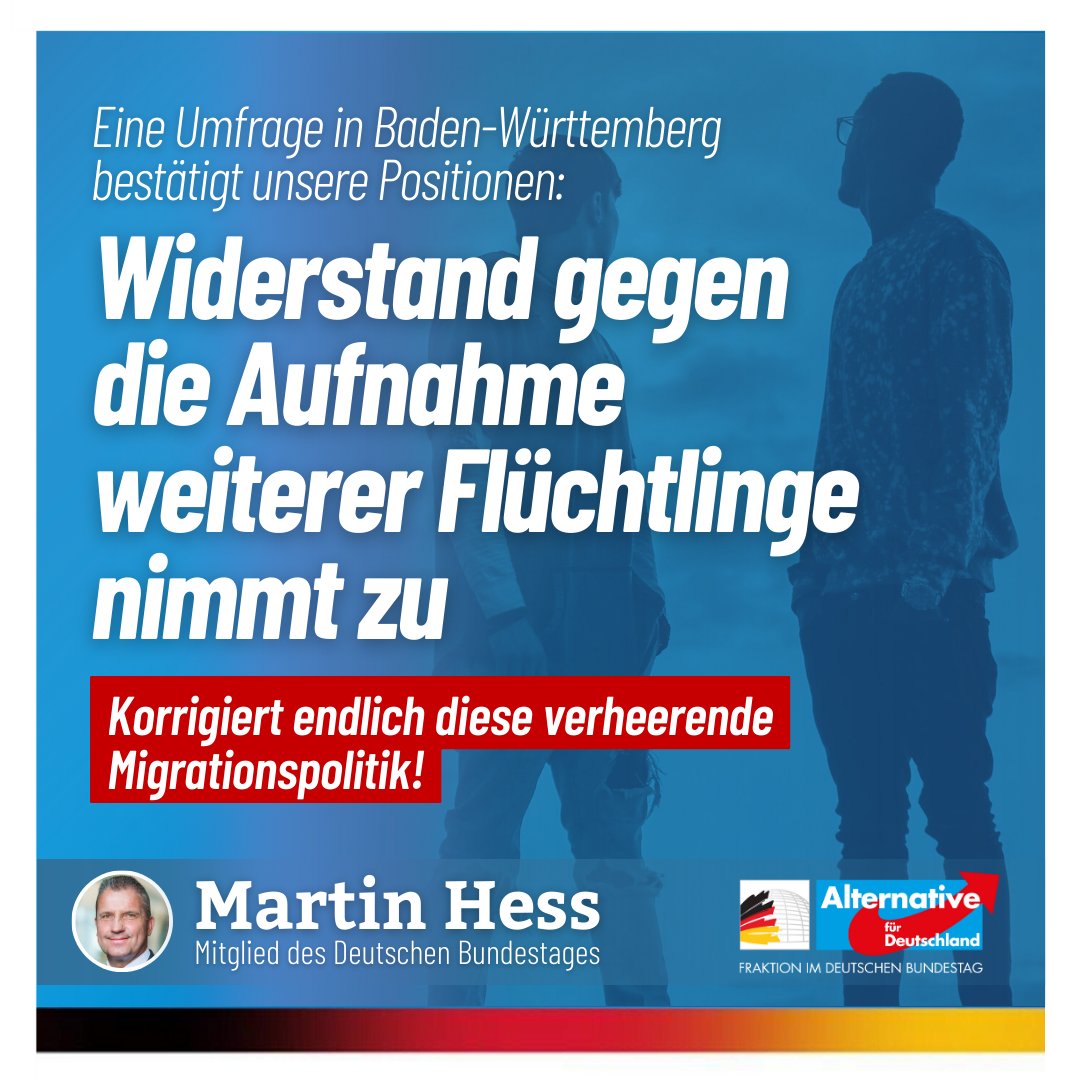 Es wird immer offensichtlicher: Nur unsere Partei will rigoros gegen die irreguläre Einwanderung vorgehen. Nur die AfD nimmt die Sorgen und Ängste der Bürger ernst. Ein grundlegender Paradigmenwechsel in der Asylpolitik ist zwingend erforderlich!

#AfD #Fluechtlinge #Faeser #SPD