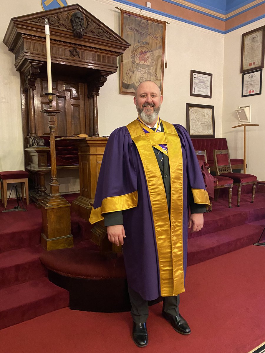 7638Lodge's tweet photo. Proud moment for one of our brethren, who was installed as SR in the #OSM last night. Best of luck for the year ahead 🏹  #freemasonry https://t.co/0caSJmtz3b
