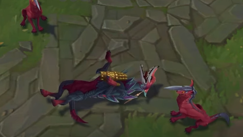 One of Naafiri's animations is being pet with the gaunlent of the old cursor