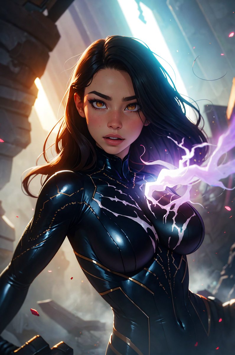 DarkNight_AI's tweet image. Hey @Holo_Hottie, congrats and here&apos;s my entry for #MarvelAiChallange! ❤️