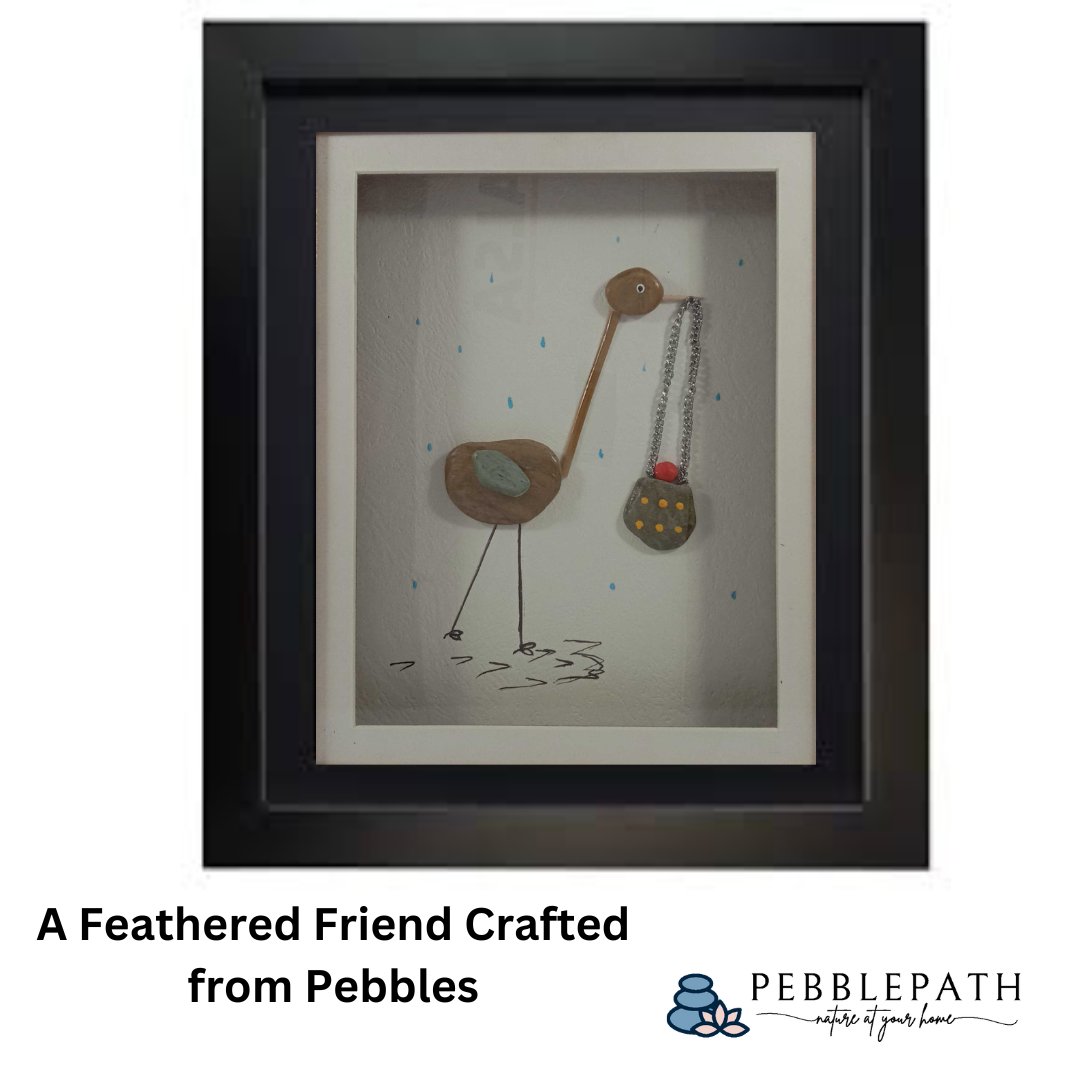 Pebble Perch: A Lighthearted Tribute to the Wacky Egret #MadeWithLove #UniqueHandmade #ArtisanCrafted #HandmadeTreasures #madeinindia🇮🇳