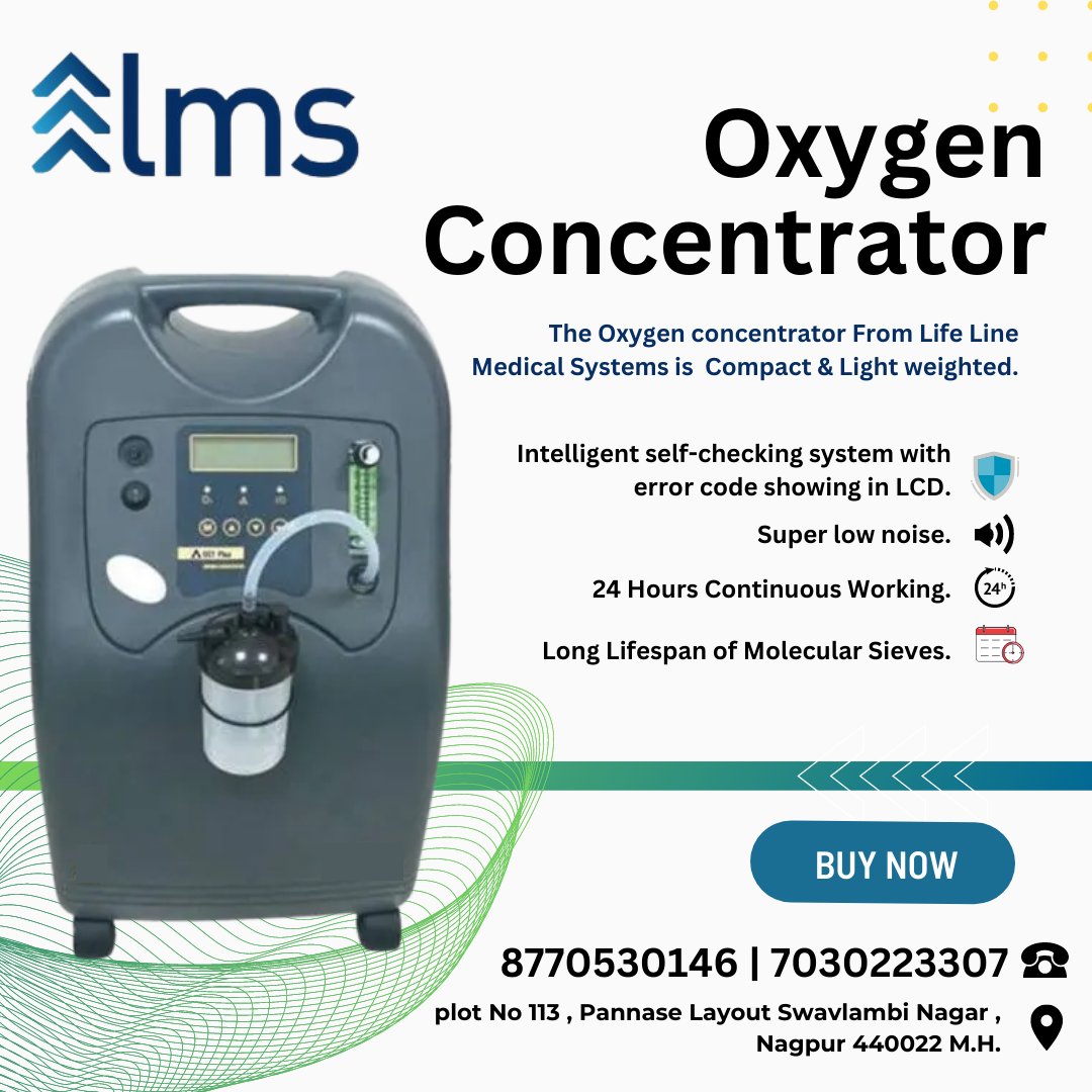 The Oxygen concentrator From Life Line Medical Systems is  Compact & Light weighted.

Contact Us : 8770530146 | 7030223307
Location : plot No 113 , Pannase Layout Swavlambi Nagar , Nagpur 440022 M.H

#oxygentank #medicaloxygen #oxygenconcentrator #covid #coronavirus #medical