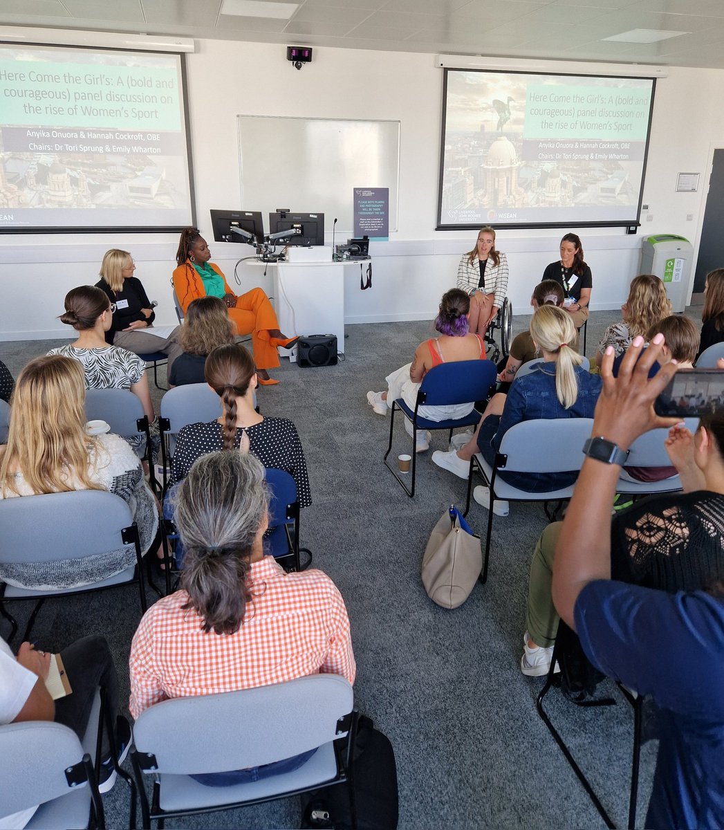 What a way to kick off day 2!!! 'Here Come the Girl's: A (bold and courageous) panel discussion on the rise of Women's Sport' with the fantastic @HanCockroft & @annyonuora #WiSEANConf2023