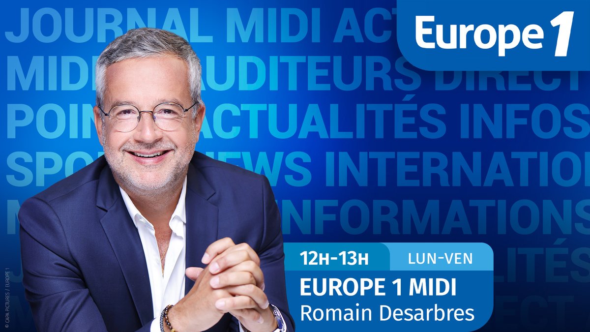 🔵[EUROPE 1 MIDI]
RDV à 12h avec @Rdesarbres 

➡️@FBerthout, maire du Ve arrondissement de Paris
➡️Eric Lemaire , président @AXAprevention
