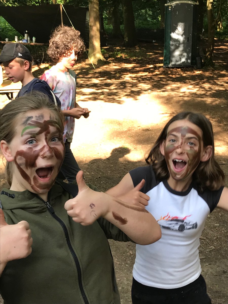 Year 6 had a busy first day, building camps and playing camouflage games before having S’mores to round off the evening. They all woke up raring to go this morning for another action packed day.