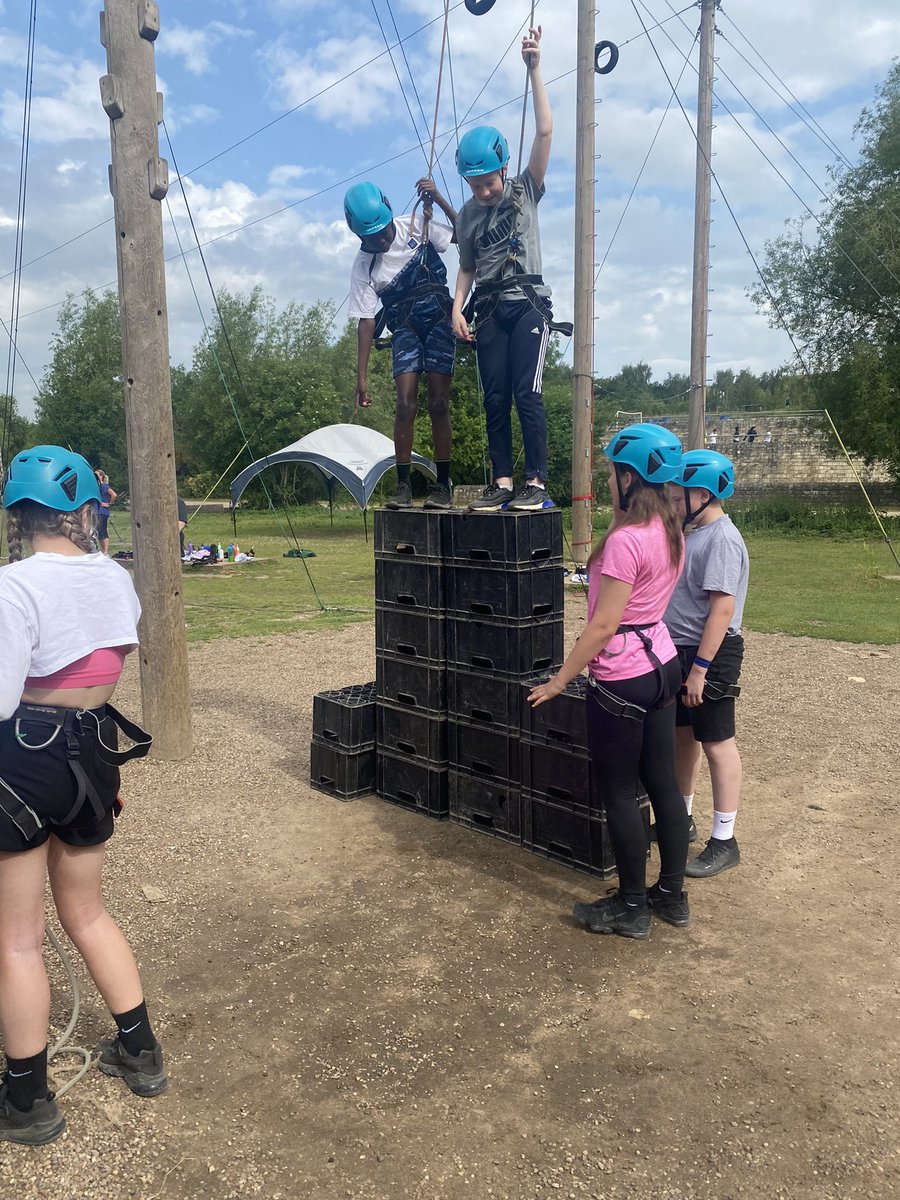 Our other groups are doing crate stacking, how high can they get? 😆 #Kingswood2023