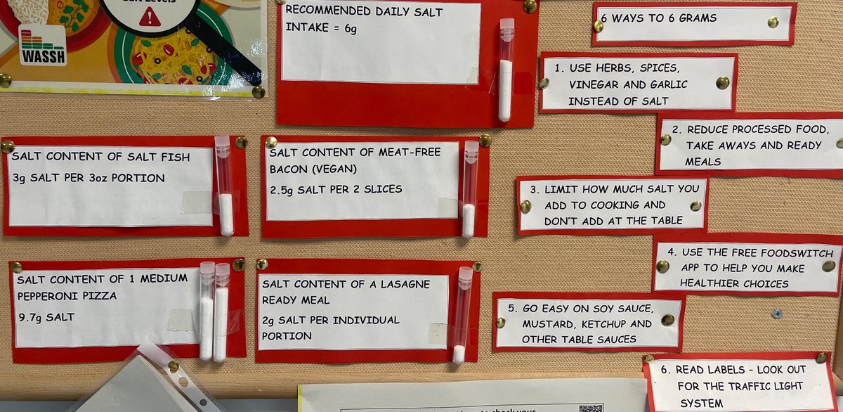 How great is this display at the Chiltern Dialysis unit?! The difference in salt between pizza and lasagne! 👀