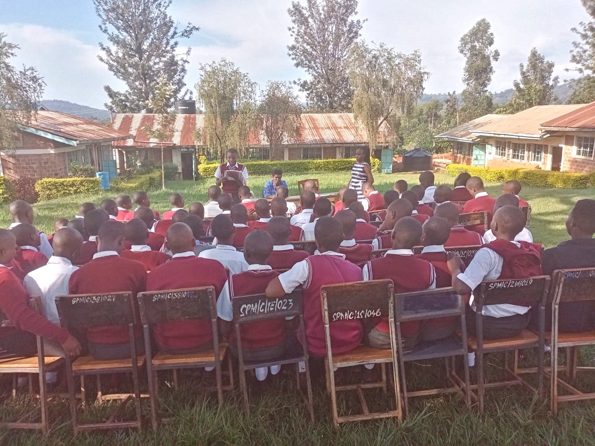 #YW4A Young women from YWCA Kisii conducting a FEMSpace at st. Patrick secondary school.
#EndSGBV