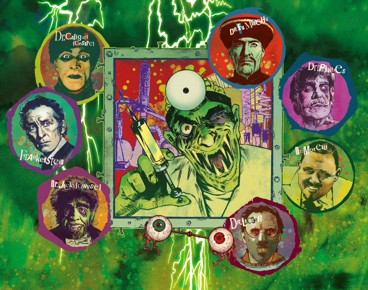 Revealed: <a href="/GrahamHumphrey8/">Graham Humphreys</a>'s stunning poster art for <a href="/FrightFest/">FrightFest</a> 2023 - inspired by the genre’s most celebrated mad doctors! #FF23 #frightfest bit.ly/44f2Wxs
