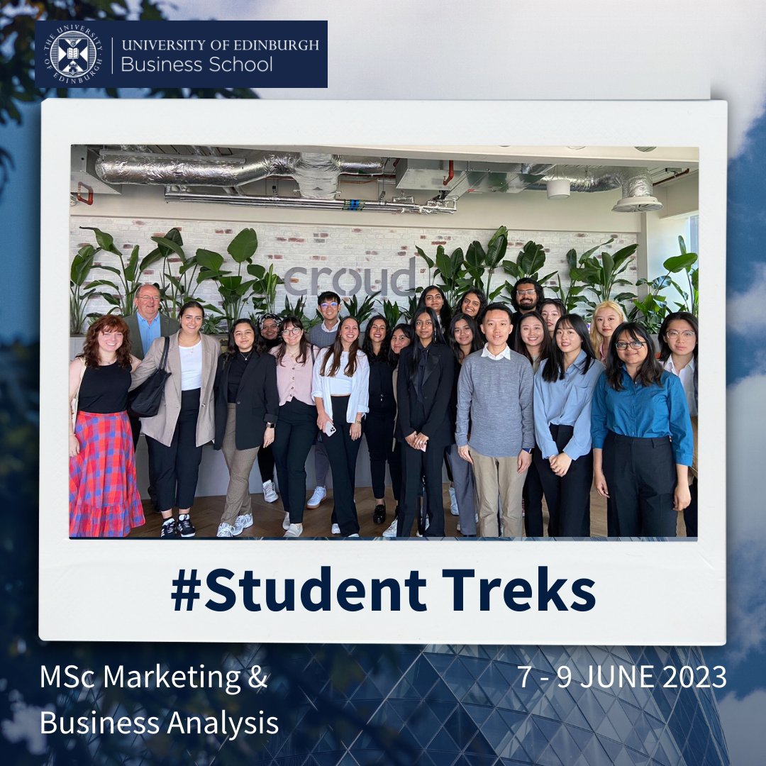 University of Edinburgh Business School (@uoebusiness) on Twitter photo 📸 MSc Marketing & #BusinessAnalysis students pictured on their recent #StudentTreks to London!
They met with industry professionals and representatives including <a href="/Experian/">Experian</a>, <a href="/CroudMarketing/">Croud</a>, <a href="/gaintheory/">Gain Theory</a> and <a href="/BraveBisonIO/">Brave Bison</a> to learn more about creative, data-driven #marketing. 📸 MSc Marketing & #BusinessAnalysis students pictured on their recent #StudentTreks to London!
They met with industry professionals and representatives including <a href="/Experian/">Experian</a>, <a href="/CroudMarketing/">Croud</a>, <a href="/gaintheory/">Gain Theory</a> and <a href="/BraveBisonIO/">Brave Bison</a> to learn more about creative, data-driven #marketing.