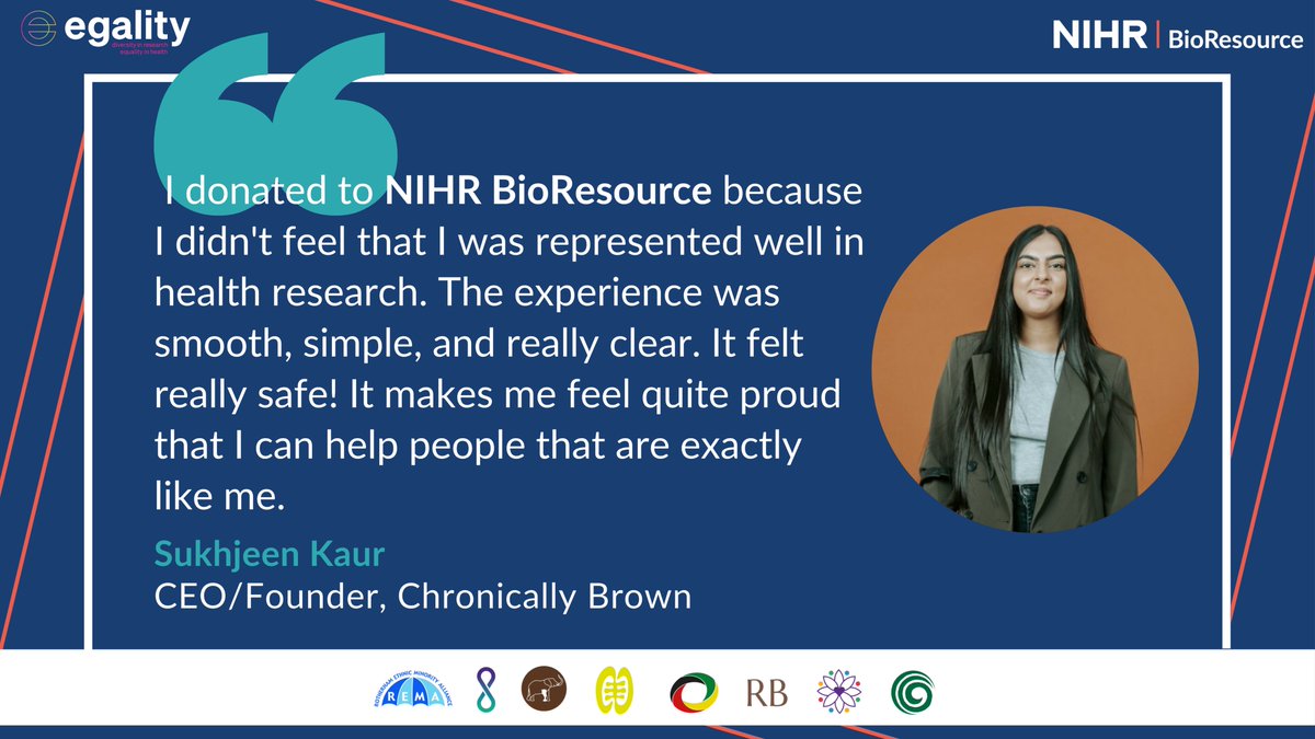 Joining @NIHRBioResource is easy & safe. It means making a positive impact on your community! Watch out for our film next week. Join the BioResource today-bit.ly/bioresource-cb #MakeResearchInclusive #inclusion #healthresearch #diversity @ChronicBrown