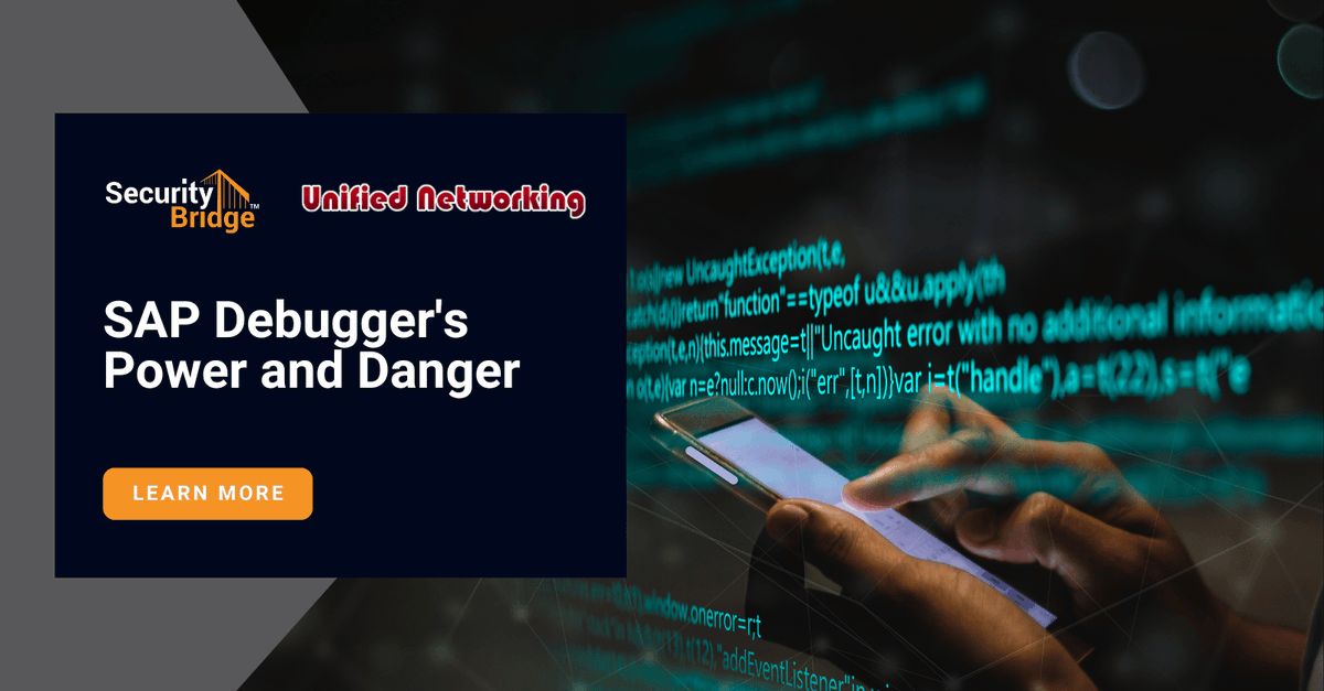 _securitybridge's tweet image. What is the SAP Debugger? 🤔

You can find the answer in our CEO&apos;s latest article published on Unified Networking 👇

unifiedguru.com/sap-debuggers-…

#SAPSecurity #SAPDebugger #SAPsystems #SecurityBridge