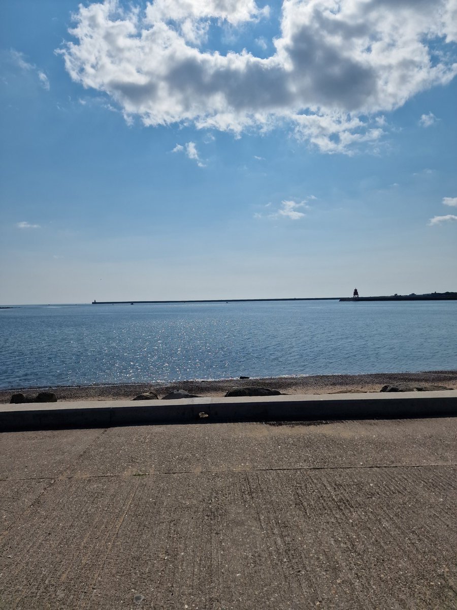 My view this morning. Enjoying the warm weather with a coffee, it's so peaceful today. #Northshields #fishquay #happyplace #sunnydays