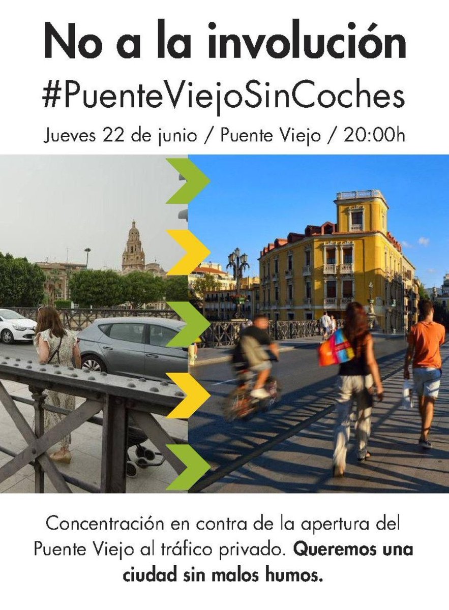 Todos a las 20h en el puente!

#PuenteViejoSinCoches 
#MasPersonasMenosPeligros