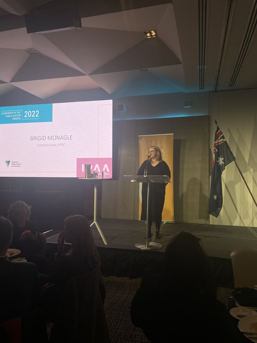 We thank Brigid Monagle, VPSC Commissioner, for an eloquent address advocating making the public sector a great place to work. 

#LeadershipAwards